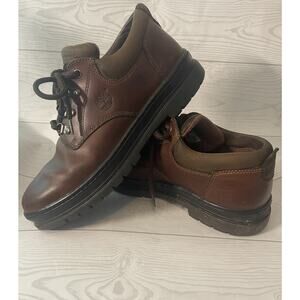 Timberland Men's Size 9.5 Brown Leather Waterproof Oxford Shoes # 69049 3422